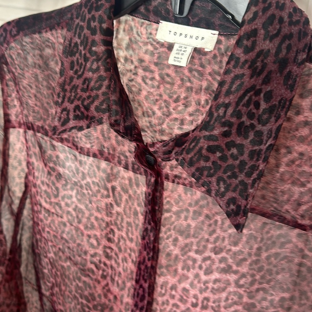 Top shop transparent shirt.